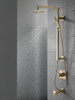 58420-CZ-PR Universal Showering Components Emerge 26" Angular Shower Column, Lumicoat Champagne Bronze