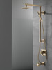 58420-CZ-PR Universal Showering Components Emerge 26" Angular Shower Column, Lumicoat Champagne Bronze