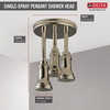 57190-PN25-L Universal Showering Components H2Okinetic Pendant Raincan Shower Head with LED Light, Polished Nickel