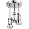 Delta 57190-25-L Universal Showering Components H2Okinetic Pendant Raincan Shower Head with LED Light, Chrome