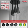 Delta 57140-BL25-L Universal Showering Components H2Okinetic Pendant Raincan Shower Head with LED Light, Matte Black