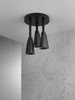 57140-BL25-L Universal Showering Components H2Okinetic Pendant Raincan Shower Head with LED Light, Matte Black