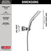 Delta 55799-PR Universal Showering Components H2Okinetic 3-Setting Wall Mount Hand Shower, Lumicoat Chrome