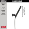 Delta 55085-BL Grail Premium Single-Setting Adjustable Wall Mount Hand Shower, Matte Black