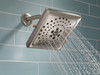 Delta 52684-SS-PR Universal Showering Components H2Okinetic 3-Setting Raincan Shower Head, Lumicoat Stainless