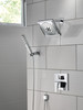 Delta 52684-PR Universal Showering Components H2Okinetic 3-Setting Raincan Shower Head, Lumicoat Chrome