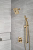 Delta 52684-CZ-PR Universal Showering Components H2Okinetic 3-Setting Raincan Shower Head, Lumicoat Champagne Bronze