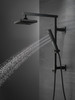 52684-BL Universal Showering Components H2Okinetic 3-Setting Raincan Shower Head, Matte Black