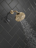 Delta 52668-CZ-PR Universal Showering Components H2Okinetic 5-Setting Contempoary Round Raincan Shower Head, Lumicoat Champagne Bronze