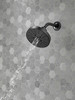 Delta 52668-BL Universal Showering Components H2Okinetic 5-Setting Contemporary Raincan Shower Head, Matte Black