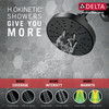Delta 52668-BL Universal Showering Components H2Okinetic 5-Setting Contemporary Raincan Shower Head, Matte Black