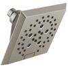 Delta 52664-SS-PR Universal Showering Components H2Okinetic 5-Setting Angular Modern Raincan Shower Head, Lumicoat Stainless
