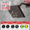 52664-RB Universal Showering Components H2Okinetic 5-Setting Angular Modern Raincan Shower Head, Venetian Bronze