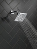 Delta 52664-PR Universal Showering Components H2Okinetic 5-Setting Angular Modern Raincan Shower Head, Lumicoat Chrome