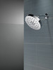 Delta 52488-PR Universal Showering Components H2Okinetic 4-Setting Shower Head with UltraSoak, Lumicoat Chrome