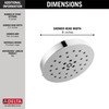 Delta 52488-PR Universal Showering Components H2Okinetic 4-Setting Shower Head with UltraSoak, Lumicoat Chrome
