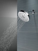 52488-PR Universal Showering Components H2Okinetic 4-Setting Shower Head with UltraSoak, Lumicoat Chrome