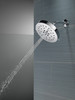 52488-PR Universal Showering Components H2Okinetic 4-Setting Shower Head with UltraSoak, Lumicoat Chrome