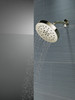 Delta 52488-PN-PR Universal Showering Components H2Okinetic 4-Setting Shower Head with Ultrasoak, Lumicoat Polished Nickel