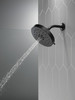 Delta 52488-BL Universal Showering Components H2Okinetic 4-Setting Shower Head with UltraSoak, Matte Black