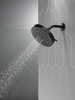 Delta 52488-BL Universal Showering Components H2Okinetic 4-Setting Shower Head with UltraSoak, Matte Black