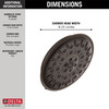 Delta 52487-RB Universal Showering Components UltraSoak 4-Setting Shower Head, Venetian Bronze
