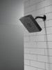 Delta 52484-BL Universal Showering Components H2Okinetic 4-Setting Shower Head with UltraSoak, Matte Black