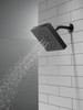 Delta 52484-BL Universal Showering Components H2Okinetic 4-Setting Shower Head with UltraSoak, Matte Black