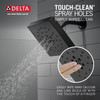 Delta 52484-BL Universal Showering Components H2Okinetic 4-Setting Shower Head with UltraSoak, Matte Black