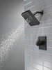 Delta 52484-BL Universal Showering Components H2Okinetic 4-Setting Shower Head with UltraSoak, Matte Black
