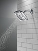 Delta 52460-PR Universal Showering Components H2Okinetic 4-Setting Shower Head with UltraSoak, Lumicoat Chrome