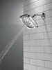 Delta 52460-PR Universal Showering Components H2Okinetic 4-Setting Shower Head with UltraSoak, Lumicoat Chrome