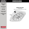 Delta 52460-PR Universal Showering Components H2Okinetic 4-Setting Shower Head with UltraSoak, Lumicoat Chrome