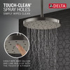 52160-KS-PR25 Universal Showering Components H2Okinetic Single-Setting Shower Head with Ultrasoak, Lumicoat Black Stainless