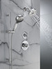 Delta 51584-PR Universal Showering Components 7-Setting Slide Bar Hand Shower with Cleaning Spray, Lumicoat Chrome
