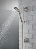 Delta 51579-SS Universal Showering Components H2Okinetic Single-Setting Slide Bar Hand Shower, Stainless