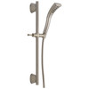 51579-SS Universal Showering Components H2Okinetic Single-Setting Slide Bar Hand Shower, Stainless