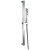 51567-PR Universal Showering Components H2Okinetic Single-Setting Slide Bar Hand Shower, Lumicoat Chrome