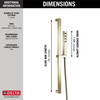 Delta 51567-PN-PR Universal Showering Components H2Okinetic Single-Setting Slide Bar Hand Shower, Lumicoat Polished Nickel