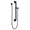 51500-BL Universal Showering Components Adjustable Slide Bar / Grab Bar Assembly with Elbow, Matte Black