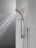 51386-SS-PR Universal Showering Components 3-Setting Slide Bar Handshower, Lumicoat Stainless