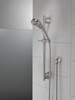 51386-SS-PR Universal Showering Components 3-Setting Slide Bar Handshower, Lumicoat Stainless