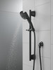 51386-BL Universal Showering Components 3-Setting Slide Bar Handshower, Matte Black