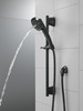 51386-BL Universal Showering Components 3-Setting Slide Bar Handshower, Matte Black