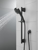 51386-BL Universal Showering Components 3-Setting Slide Bar Handshower, Matte Black
