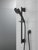 51386-BL Universal Showering Components 3-Setting Slide Bar Handshower, Matte Black