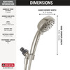 75536SN Universal Showering Components H2Okinetic 6-Setting Hand Shower, Satin Nickel