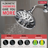 Delta 52669Universal Showering Components H2Okinetic 5-Setting Traditional Raincan Shower Head, Chrome