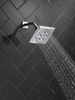 Delta 52664Universal Showering Components H2Okinetic 5-Setting Angular Modern Raincan Shower Head, Chrome