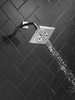 Delta 52664Universal Showering Components H2Okinetic 5-Setting Angular Modern Raincan Shower Head, Chrome